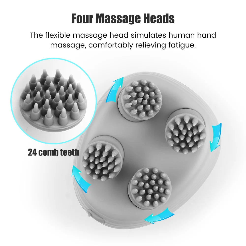 Electric Head Massager Body Shoulder Leg Arm Neck Deep Tissue Head Scalp Massage Kneading Vibrating Device for Cat and Dog Massage