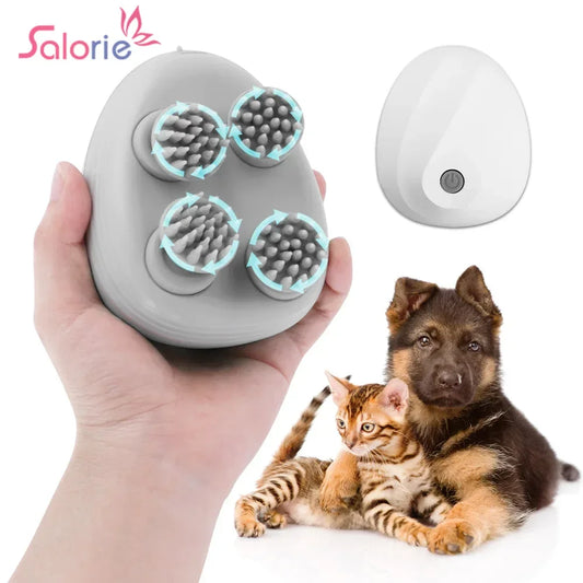 Electric Head Massager Body Shoulder Leg Arm Neck Deep Tissue Head Scalp Massage Kneading Vibrating Device for Cat and Dog Massage